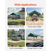 image:imageVEVOR 6x8x7 FT HeavyDuty Portable Outdoor Storage Shed Tent Waterproof Carport Garage Shelter with RollUp Zipper Door amp Vents UVResistant Canopy for Motorcycle Bike Lawn Mower Tools GrayTop Cover  Dark Green