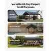 image:imageVEVOR 6x8x7 FT HeavyDuty Portable Outdoor Storage Shed Tent Waterproof Carport Garage Shelter with RollUp Zipper Door amp Vents UVResistant Canopy for Motorcycle Bike Lawn Mower Tools GrayGray