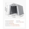 image:imageVEVOR 6x8x7 FT HeavyDuty Portable Outdoor Storage Shed Tent Waterproof Carport Garage Shelter with RollUp Zipper Door amp Vents UVResistant Canopy for Motorcycle Bike Lawn Mower Tools GrayGray
