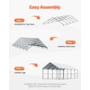 image:imageVEVOR 6x8x7 FT HeavyDuty Portable Outdoor Storage Shed Tent Waterproof Carport Garage Shelter with RollUp Zipper Door amp Vents UVResistant Canopy for Motorcycle Bike Lawn Mower Tools GrayWhite