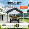 image:imageVEVOR 6x8x7 FT HeavyDuty Portable Outdoor Storage Shed Tent Waterproof Carport Garage Shelter with RollUp Zipper Door amp Vents UVResistant Canopy for Motorcycle Bike Lawn Mower Tools GrayGray