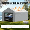 image:imageVEVOR 6x8x7 FT HeavyDuty Portable Outdoor Storage Shed Tent Waterproof Carport Garage Shelter with RollUp Zipper Door amp Vents UVResistant Canopy for Motorcycle Bike Lawn Mower Tools GrayGray