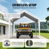 image:imageVEVOR 6x8x7 FT HeavyDuty Portable Outdoor Storage Shed Tent Waterproof Carport Garage Shelter with RollUp Zipper Door amp Vents UVResistant Canopy for Motorcycle Bike Lawn Mower Tools GrayWhite