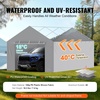 image:imageVEVOR 6x8x7 FT HeavyDuty Portable Outdoor Storage Shed Tent Waterproof Carport Garage Shelter with RollUp Zipper Door amp Vents UVResistant Canopy for Motorcycle Bike Lawn Mower Tools GrayGray