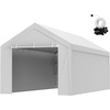 image:imageVEVOR 6x8x7 FT HeavyDuty Portable Outdoor Storage Shed Tent Waterproof Carport Garage Shelter with RollUp Zipper Door amp Vents UVResistant Canopy for Motorcycle Bike Lawn Mower Tools GrayGray