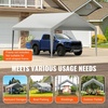 image:imageVEVOR 6x8x7 FT HeavyDuty Portable Outdoor Storage Shed Tent Waterproof Carport Garage Shelter with RollUp Zipper Door amp Vents UVResistant Canopy for Motorcycle Bike Lawn Mower Tools GrayGray