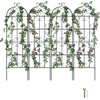 image:imageVEVOR 71 x 20 in 4 Packs Rustproof Metal Garden Flower Trellis Outdoor Climbing Rose amp Cucumber Support Decorative Clematis Trellis for Courtyards amp Lawns71Hx 20W