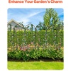 image:imageVEVOR 71 x 20 in 4 Packs Rustproof Metal Garden Flower Trellis Outdoor Climbing Rose amp Cucumber Support Decorative Clematis Trellis for Courtyards amp Lawns71Hx 20W