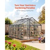 image:imageVEVOR 8 x 10 FT Polycarbonate Greenhouse Heavy Duty Outdoor Green House with Adjustable Vents amp PushPull Lockable Door Quick Setup Aluminum Frame Walkin Greenhouse Sunroom for Outside Garden Lawn