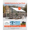 image:imageVEVOR 8 x 12 FT Polycarbonate Greenhouse Heavy Duty Outdoor Green House with Adjustable Vent amp PushPull Lockable Door Quick Setup Aluminum Frame Walkin Greenhouse Sunroom for Outside Garden Lawn