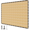 image:imageVEVOR 90 Sun Shade Cloth 8 x 12 ft Pergola Shade Cover with Stainless Steel Grommets Sun Shades Canopy Privacy Screen with 140 GSM HDPE Material for Outdoor Patio Garden and Backyard Brown12 x 20 ft Beige