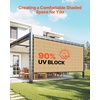 image:imageVEVOR 90 Sun Shade Cloth 8 x 12 ft Pergola Shade Cover with Stainless Steel Grommets Sun Shades Canopy Privacy Screen with 140 GSM HDPE Material for Outdoor Patio Garden and Backyard Brown12 x 20 ft Beige