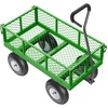 image:imageVEVOR 900 LBS Steel Garden Cart 2 in 1 Handle Heavy Duty Pullable Garden Wagon with 10 FlatFree Tires Outdoor Utility Yard Wagon Cart with Detachable Side Panels Attach to ATV or TractorBlackgreen