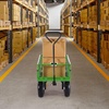 image:imageVEVOR 900 LBS Steel Garden Cart 2 in 1 Handle Heavy Duty Pullable Garden Wagon with 10 FlatFree Tires Outdoor Utility Yard Wagon Cart with Detachable Side Panels Attach to ATV or TractorBlackgreen