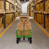 image:imageVEVOR 900 LBS Steel Garden Cart 2 in 1 Handle Heavy Duty Pullable Garden Wagon with 10 FlatFree Tires Outdoor Utility Yard Wagon Cart with Detachable Side Panels Attach to ATV or TractorBlackgreen