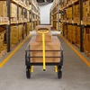 image:imageVEVOR 900 LBS Steel Garden Cart 2 in 1 Handle Heavy Duty Pullable Garden Wagon with 10 FlatFree Tires Outdoor Utility Yard Wagon Cart with Detachable Side Panels Attach to ATV or TractorBlackyellow