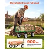 image:imageVEVOR 900 LBS Steel Garden Cart 2 in 1 Handle Heavy Duty Pullable Garden Wagon with 10 FlatFree Tires Outdoor Utility Yard Wagon Cart with Detachable Side Panels Attach to ATV or TractorGreen
