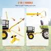image:imageVEVOR 900 LBS Steel Garden Cart 2 in 1 Handle Heavy Duty Pullable Garden Wagon with 10 FlatFree Tires Outdoor Utility Yard Wagon Cart with Detachable Side Panels Attach to ATV or TractorBlackyellow