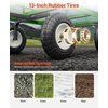 image:imageVEVOR 900 LBS Steel Garden Cart 2 in 1 Handle Heavy Duty Pullable Garden Wagon with 10 FlatFree Tires Outdoor Utility Yard Wagon Cart with Detachable Side Panels Attach to ATV or TractorBlackgreen
