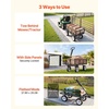 image:imageVEVOR 900 LBS Steel Garden Cart 2 in 1 Handle Heavy Duty Pullable Garden Wagon with 10 FlatFree Tires Outdoor Utility Yard Wagon Cart with Detachable Side Panels Attach to ATV or TractorBlack