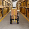 image:imageVEVOR 900 LBS Steel Garden Cart 2 in 1 Handle Heavy Duty Pullable Garden Wagon with 10 FlatFree Tires Outdoor Utility Yard Wagon Cart with Detachable Side Panels Attach to ATV or TractorBlackyellow