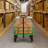image:imageVEVOR 900 LBS Steel Garden Cart 2 in 1 Handle Heavy Duty Pullable Garden Wagon with 10 FlatFree Tires Outdoor Utility Yard Wagon Cart with Detachable Side Panels Attach to ATV or TractorBlackgreen