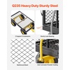 image:imageVEVOR 900 LBS Steel Garden Cart 2 in 1 Handle Heavy Duty Pullable Garden Wagon with 10 FlatFree Tires Outdoor Utility Yard Wagon Cart with Detachable Side Panels Attach to ATV or TractorBlackyellow