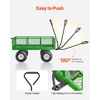 image:imageVEVOR 900 LBS Steel Garden Cart 2 in 1 Handle Heavy Duty Pullable Garden Wagon with 10 FlatFree Tires Outdoor Utility Yard Wagon Cart with Detachable Side Panels Attach to ATV or TractorBlackgreen