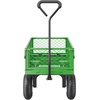 image:imageVEVOR 900 LBS Steel Garden Cart 2 in 1 Handle Heavy Duty Pullable Garden Wagon with 10 FlatFree Tires Outdoor Utility Yard Wagon Cart with Detachable Side Panels Attach to ATV or TractorBlackgreen