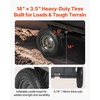 image:imageVEVOR ATV UTV Trailer Tow Behind Dump Cart 1500lbs 15 Cubic Feet Heavy Duty Yard Garden Trailer Pull Behind Dump Trailer for Lawn Mower TractorBlack
