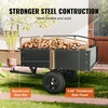 image:imageVEVOR ATV UTV Trailer Tow Behind Dump Cart 1500lbs 15 Cubic Feet Heavy Duty Yard Garden Trailer Pull Behind Dump Trailer for Lawn Mower TractorBlack