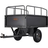image:imageVEVOR ATV UTV Trailer Tow Behind Dump Cart 1500lbs 15 Cubic Feet Heavy Duty Yard Garden Trailer Pull Behind Dump Trailer for Lawn Mower TractorBlack