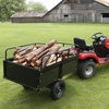 image:imageVEVOR ATV UTV Trailer Tow Behind Dump Cart 1500lbs 15 Cubic Feet Heavy Duty Yard Garden Trailer Pull Behind Dump Trailer for Lawn Mower TractorBlack