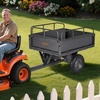 image:imageVEVOR ATV UTV Trailer Tow Behind Dump Cart 1500lbs 15 Cubic Feet Heavy Duty Yard Garden Trailer Pull Behind Dump Trailer for Lawn Mower TractorBlack