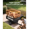 image:imageVEVOR ATV UTV Trailer Tow Behind Dump Cart 1500lbs 15 Cubic Feet Heavy Duty Yard Garden Trailer Pull Behind Dump Trailer for Lawn Mower TractorBlack