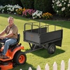 image:imageVEVOR ATV UTV Trailer Tow Behind Dump Cart 1500lbs 15 Cubic Feet Heavy Duty Yard Garden Trailer Pull Behind Dump Trailer for Lawn Mower TractorBlack
