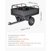 image:imageVEVOR ATV UTV Trailer Tow Behind Dump Cart 1500lbs 15 Cubic Feet Heavy Duty Yard Garden Trailer Pull Behind Dump Trailer for Lawn Mower TractorBlack