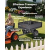 image:imageVEVOR ATV UTV Trailer Tow Behind Dump Cart 1500lbs 15 Cubic Feet Heavy Duty Yard Garden Trailer Pull Behind Dump Trailer for Lawn Mower TractorBlack