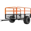 image:imageVEVOR ATV UTV Trailer Tow Behind Dump Cart 1500lbs 15 Cubic Feet Heavy Duty Yard Garden Trailer Pull Behind Dump Trailer for Lawn Mower TractorOrangeblack