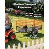 image:imageVEVOR ATV UTV Trailer Tow Behind Dump Cart 1500lbs 15 Cubic Feet Heavy Duty Yard Garden Trailer Pull Behind Dump Trailer for Lawn Mower TractorOrangeblack