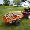 image:imageVEVOR ATV UTV Trailer Tow Behind Dump Cart 1500lbs 15 Cubic Feet Heavy Duty Yard Garden Trailer Pull Behind Dump Trailer for Lawn Mower TractorOrangeblack