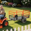 image:imageVEVOR ATV UTV Trailer Tow Behind Dump Cart 1500lbs 15 Cubic Feet Heavy Duty Yard Garden Trailer Pull Behind Dump Trailer for Lawn Mower TractorOrangeblack