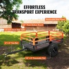 image:imageVEVOR ATV UTV Trailer Tow Behind Dump Cart 1500lbs 15 Cubic Feet Heavy Duty Yard Garden Trailer Pull Behind Dump Trailer for Lawn Mower TractorOrangeblack