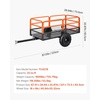 image:imageVEVOR ATV UTV Trailer Tow Behind Dump Cart 1500lbs 15 Cubic Feet Heavy Duty Yard Garden Trailer Pull Behind Dump Trailer for Lawn Mower TractorOrangeblack