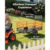 image:imageVEVOR ATV UTV Trailer Tow Behind Dump Cart 1500lbs 15 Cubic Feet Heavy Duty Yard Garden Trailer Pull Behind Dump Trailer for Lawn Mower TractorOrangeblack