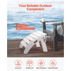 image:imageVEVOR Adirondack Ottoman 187L x 189W x 138H Inch HDPE Plastic Folding Adirondack Ottoman WeatherResistant Foot Rest for Adirondack Chair Widely Used for Outside Porch Pool Lawn Backyard BlueWhite