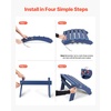image:imageVEVOR Adirondack Ottoman 187L x 189W x 138H Inch HDPE Plastic Folding Adirondack Ottoman WeatherResistant Foot Rest for Adirondack Chair Widely Used for Outside Porch Pool Lawn Backyard BlueBlue