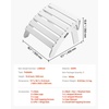 image:imageVEVOR Adirondack Ottoman 187L x 189W x 138H Inch HDPE Plastic Folding Adirondack Ottoman WeatherResistant Foot Rest for Adirondack Chair Widely Used for Outside Porch Pool Lawn Backyard BlueWhite