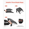 image:imageVEVOR Adirondack Ottoman 187L x 189W x 138H Inch HDPE Plastic Folding Adirondack Ottoman WeatherResistant Foot Rest for Adirondack Chair Widely Used for Outside Porch Pool Lawn Backyard BlueBlack