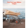 image:imageVEVOR Adirondack Ottoman 187L x 189W x 138H Inch HDPE Plastic Folding Adirondack Ottoman WeatherResistant Foot Rest for Adirondack Chair Widely Used for Outside Porch Pool Lawn Backyard BlueGray